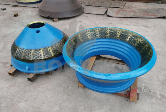 Technologie de base Manganèse avec insert de carbure de titane et Manganèse avec insert de chrome des pièces d'usure des mâchoires et des cônes