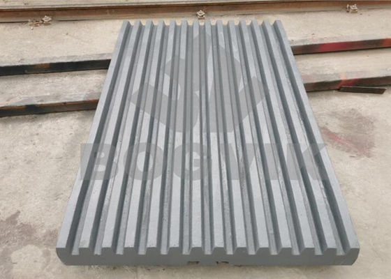 Pièces détachées de concasseur à mâchoires en acier à haute teneur en manganèse Plaque à mâchoires fixe Plaque à mâchoires mobile